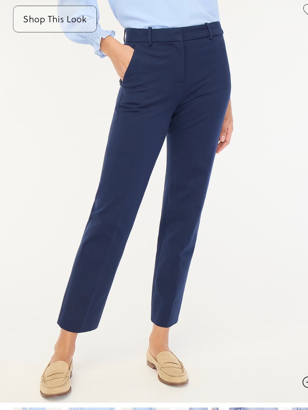 J Crew Kallie Straight Leg Pant Navy/Blue